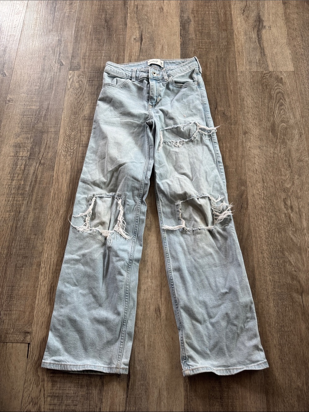 Abercrombie & Fitch Light Blue Distressed Kids' Jeans
